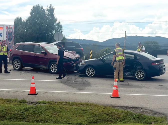 Crash  on Beverly Five-Lane